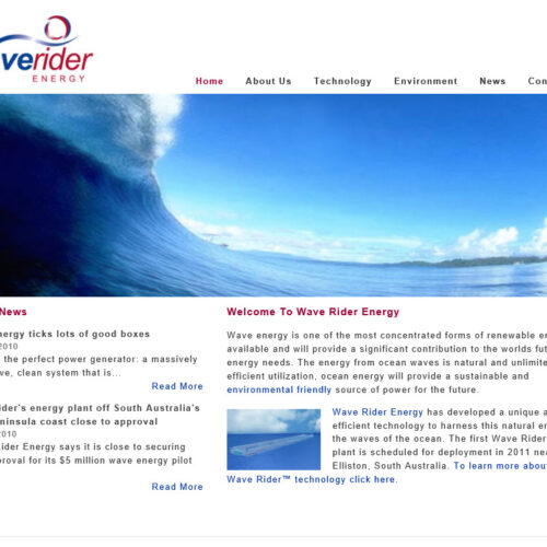 Image of Waverider Energy Home Page
