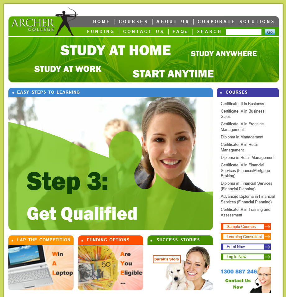 Image of Archer College Home Page